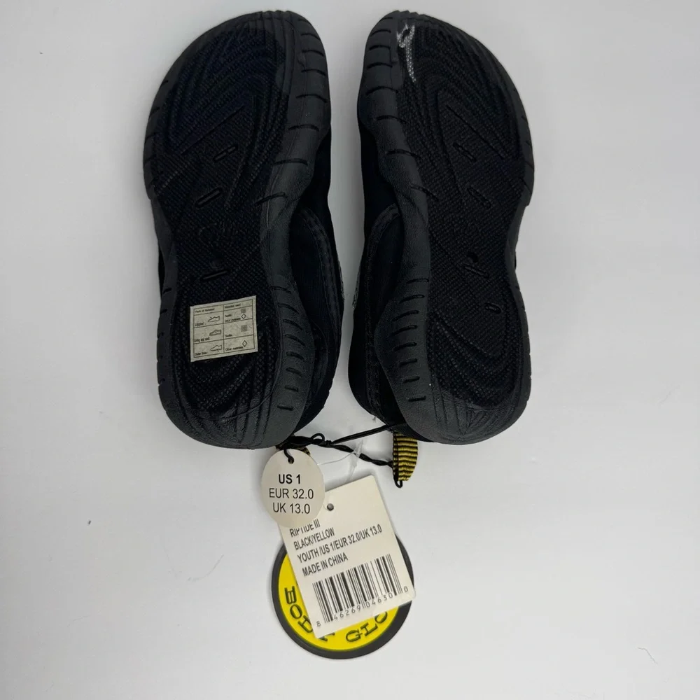 Body Glove Riptide III Kids Black and Yellow Water Shoes Little Boy Size 1‎